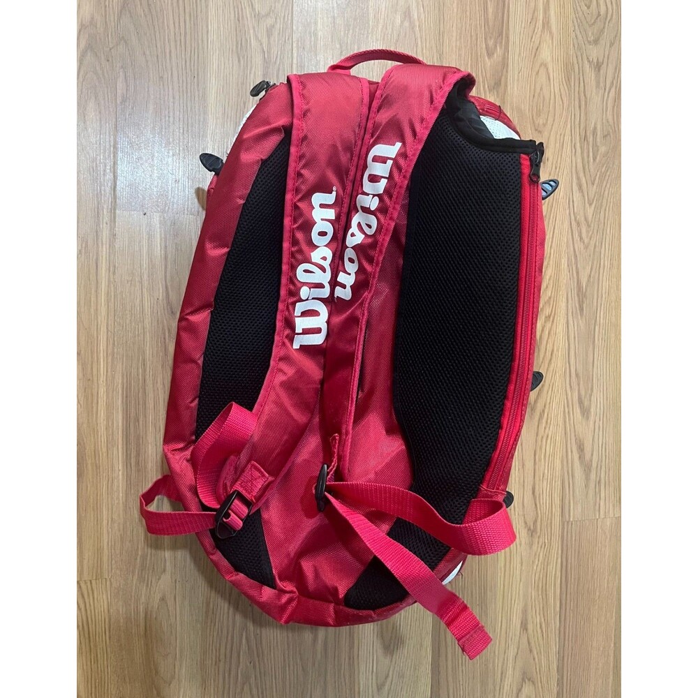 Wilson Tour Large Tennis Red Backpack - Pre-Owned - Two (2) Racquets - Picture 4 of 8